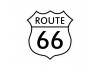 Autocollant route 66 noir blanc