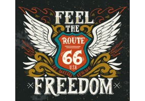Sticker route 66 ailes