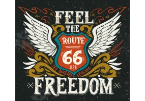 Sticker route 66 vintage