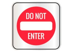 Sticker panneau do not enter
