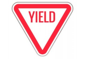 Sticker panneau YIELD