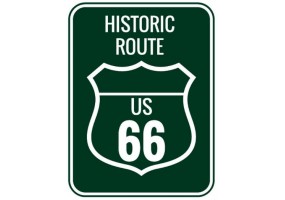 Sticker route 66 historic