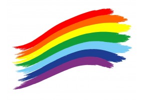 Sticker arc en ciel en forme bandeau