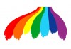 Sticker tapis couleurs arc en ciel