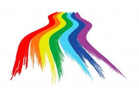 Sticker arc en ciel xxl