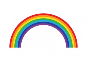 Stickers rond arc en ciel