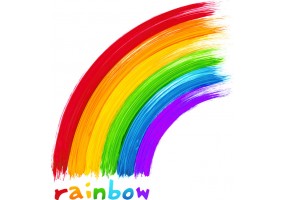 Sticker arc en ciel rainbow