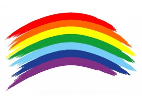 Sticker arc en ciel geant