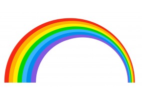Sticker arc en ciel fille