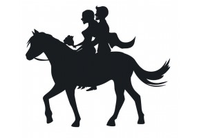 Sticker mariage cheval