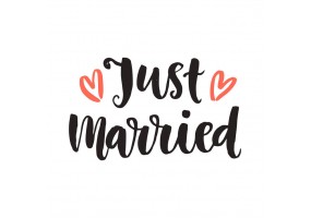 Sticker mariage just married