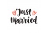 Sticker mariage just married