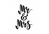 Sticker mariage Mr Mrs