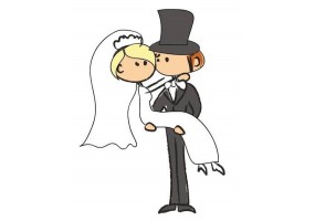 Sticker mariage voiture
