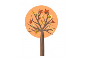 Sticker arbre automne