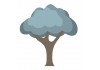 Sticker arbre bleu