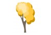 Sticker arbre jaune