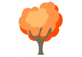 Sticker arbre orange