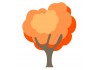 Sticker arbre orange