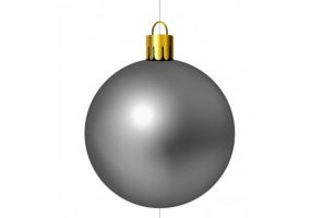 Autocollant boule de noel argent