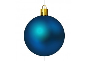 Autocollant boule de noel bleue