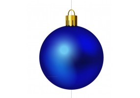 Autocollant boule de noel bleue