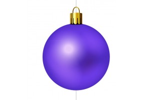 Autocollant boule de noel violette