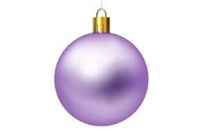 Autocollant boule de noel violette