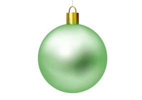 Autocollant boule de noel verte