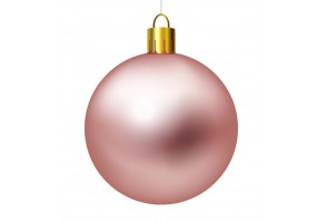 Autocollant boule de noel rose pastel