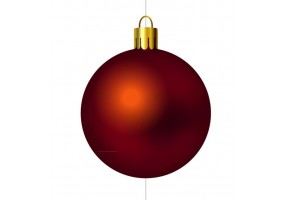 Autocollant boule de noel rouge