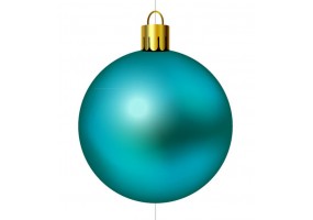 Autocollant boule de noel turquoise