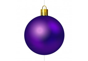 Autocollant boule de noel violette