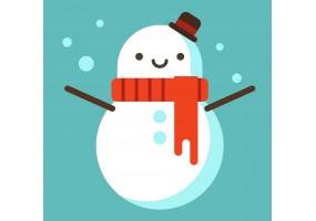 sticker bonhomme neige