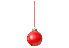 Autocollant boule de noel rouge