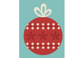 Autocollant boule de noel