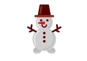 sticker bonhomme de neige