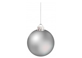 Autocollant boule de noel argent