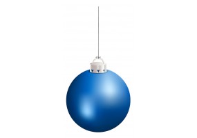 Autocollant boule de noel bleue