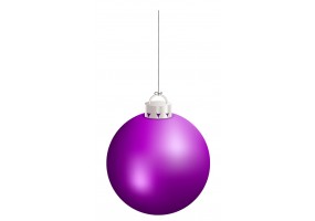 Autocollant boule de noel violette