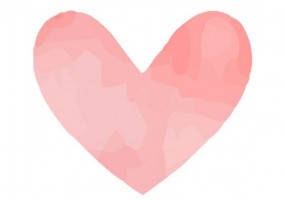 Sticker Coeur pastel rose