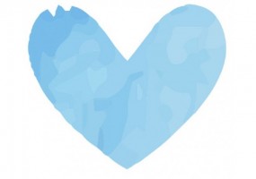 Sticker Coeur bleu pastel