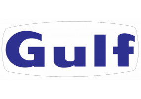 Sticker Gulf bleu marine avec fond