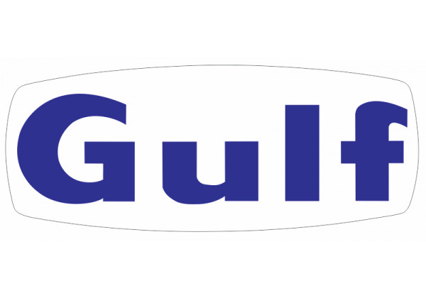 Sticker Gulf bleu marine avec fond