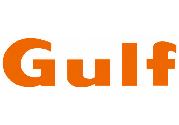 Sticker Gulf orange lettre