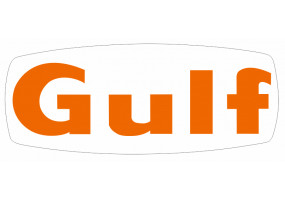 Sticker Gulf orange avec fond