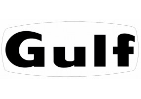 Sticker Gulf noir avec fond