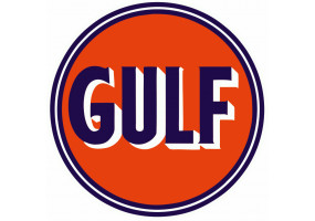 Sticker Gulf orange bleu vintage