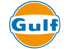 Sticker Gulf orange bleu vintage