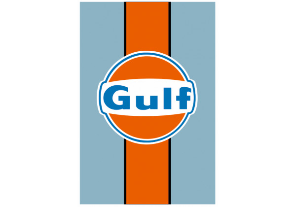 Sticker Gulf orange bleu
